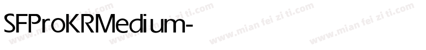 SFProKR Medium字体转换